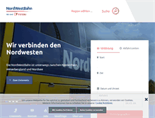 Tablet Screenshot of nordwestbahn.de